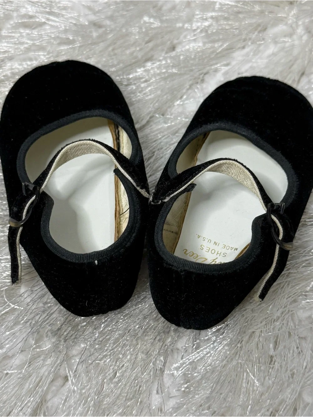 Baby Deer Black Velvet Mary Jane Shoes for Kids